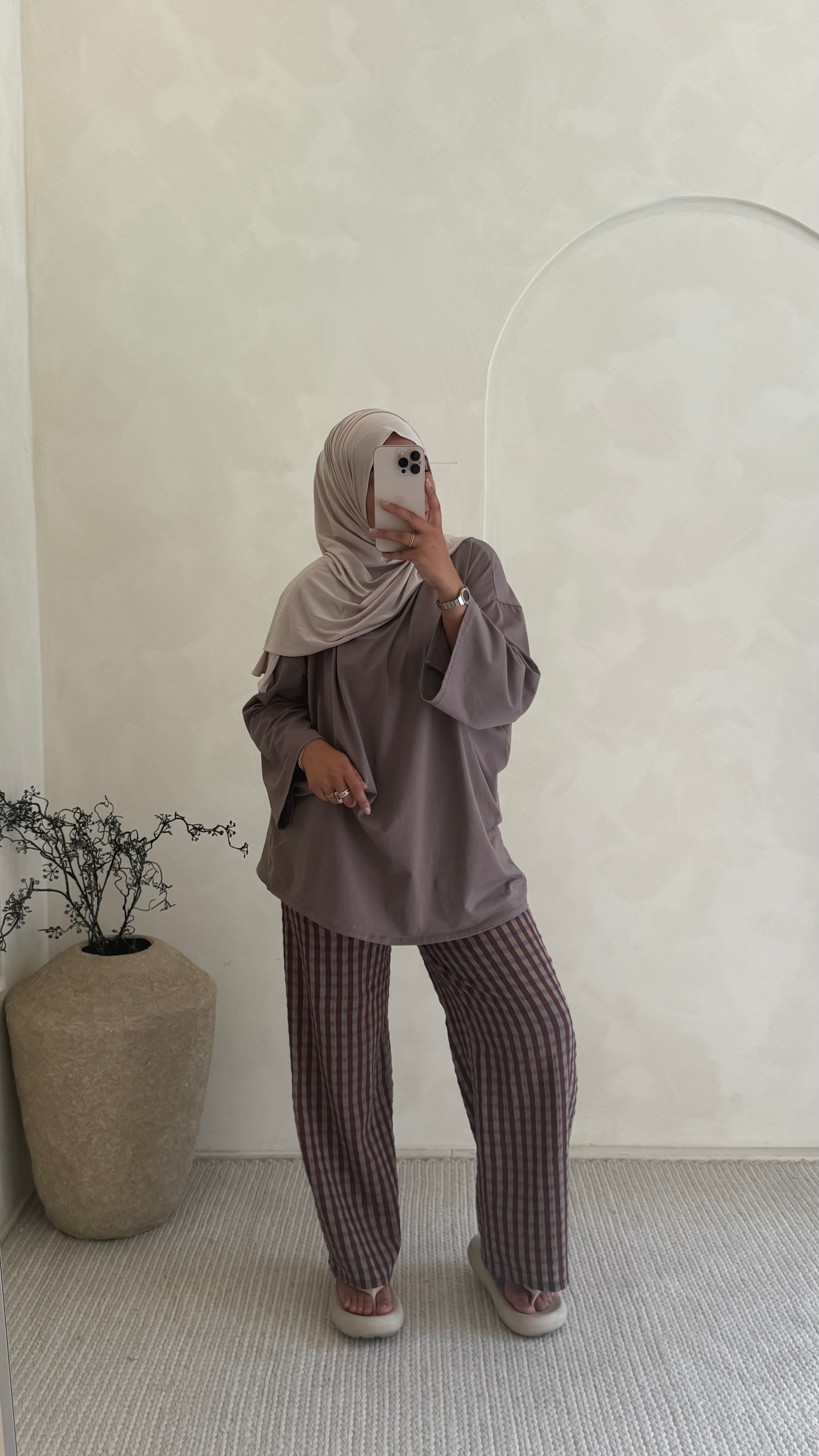 Pantalon Vanina taupe choco