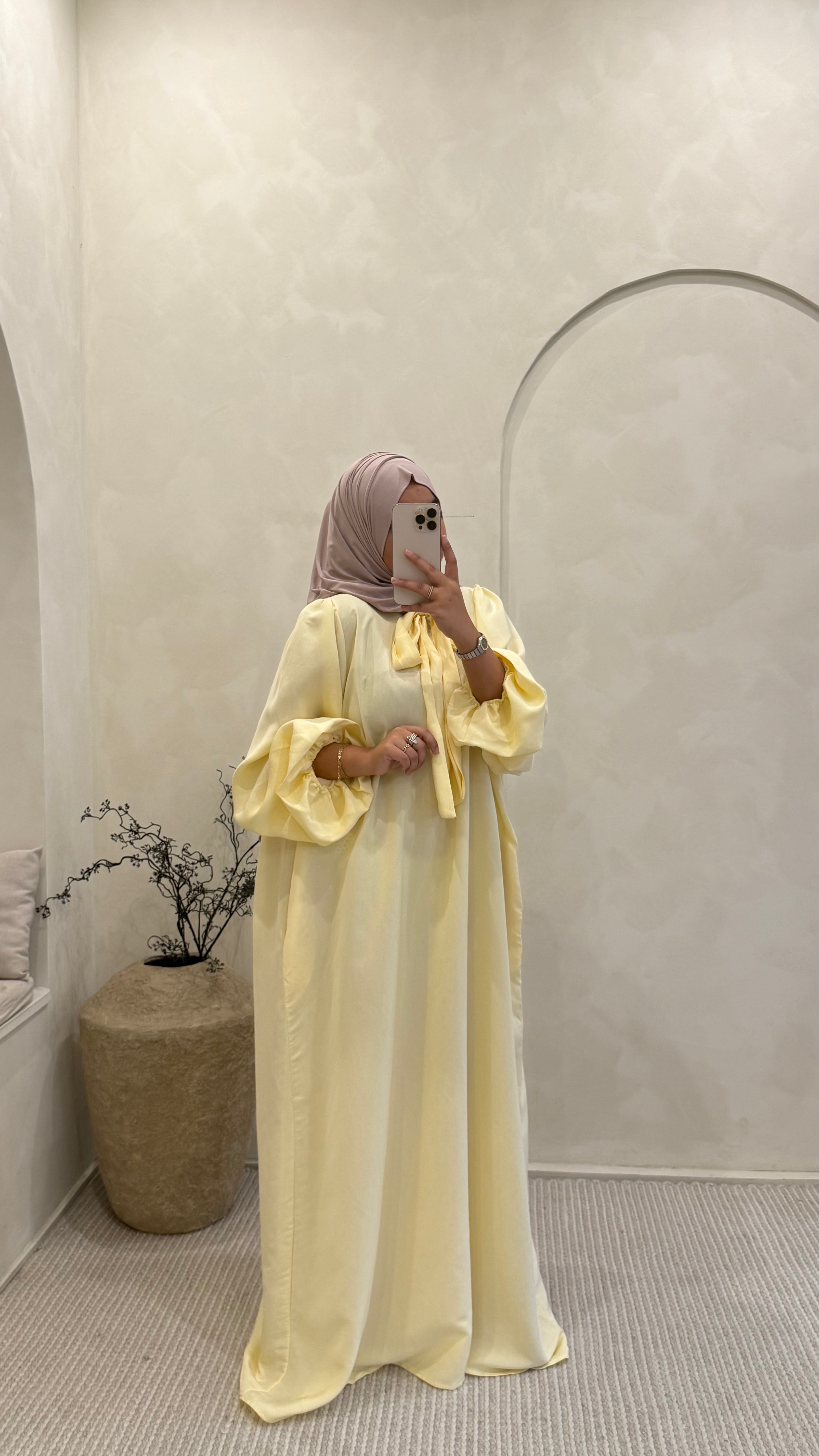 Abaya Dana Jaune beurre