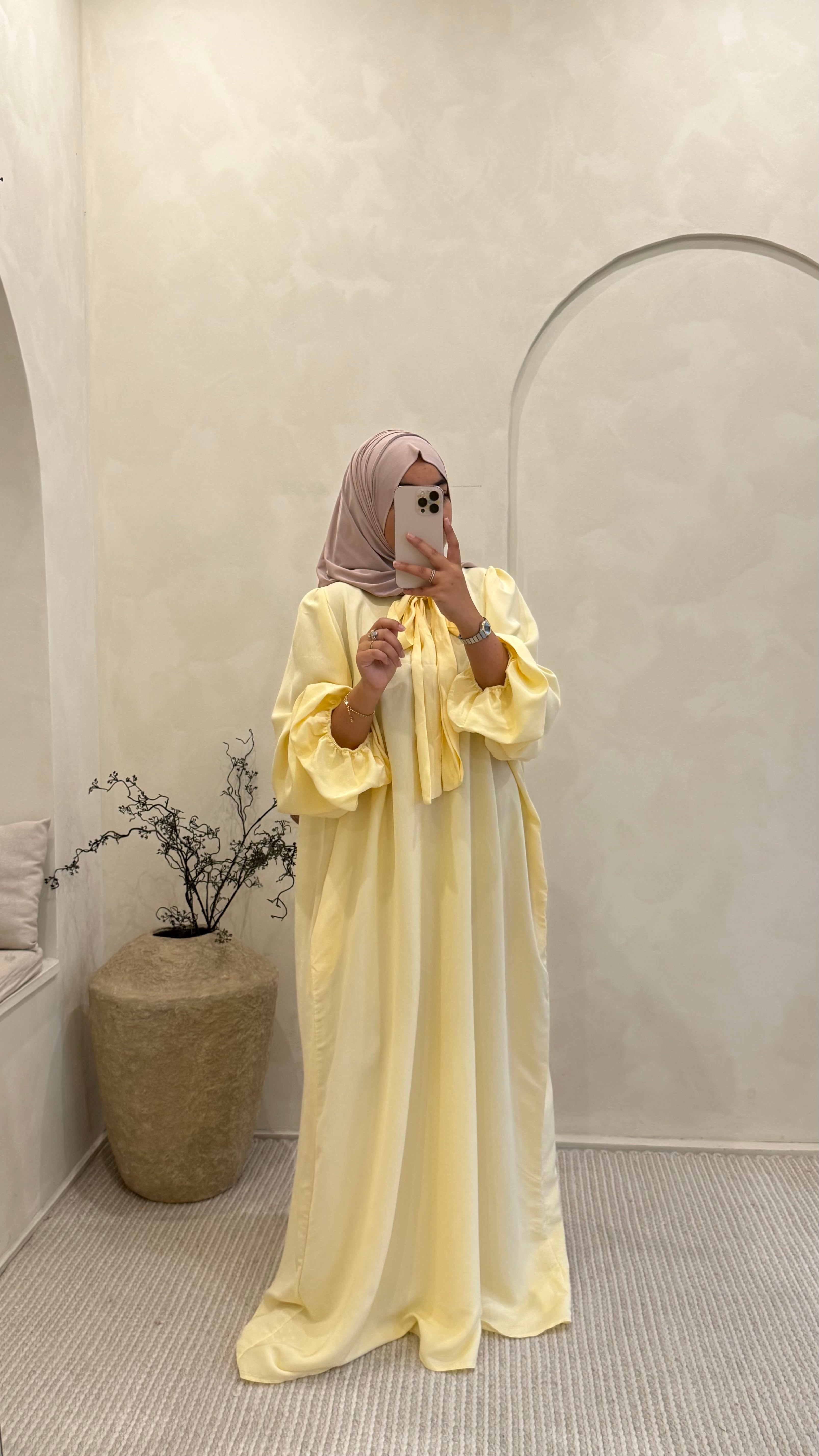 Abaya Dana Jaune beurre