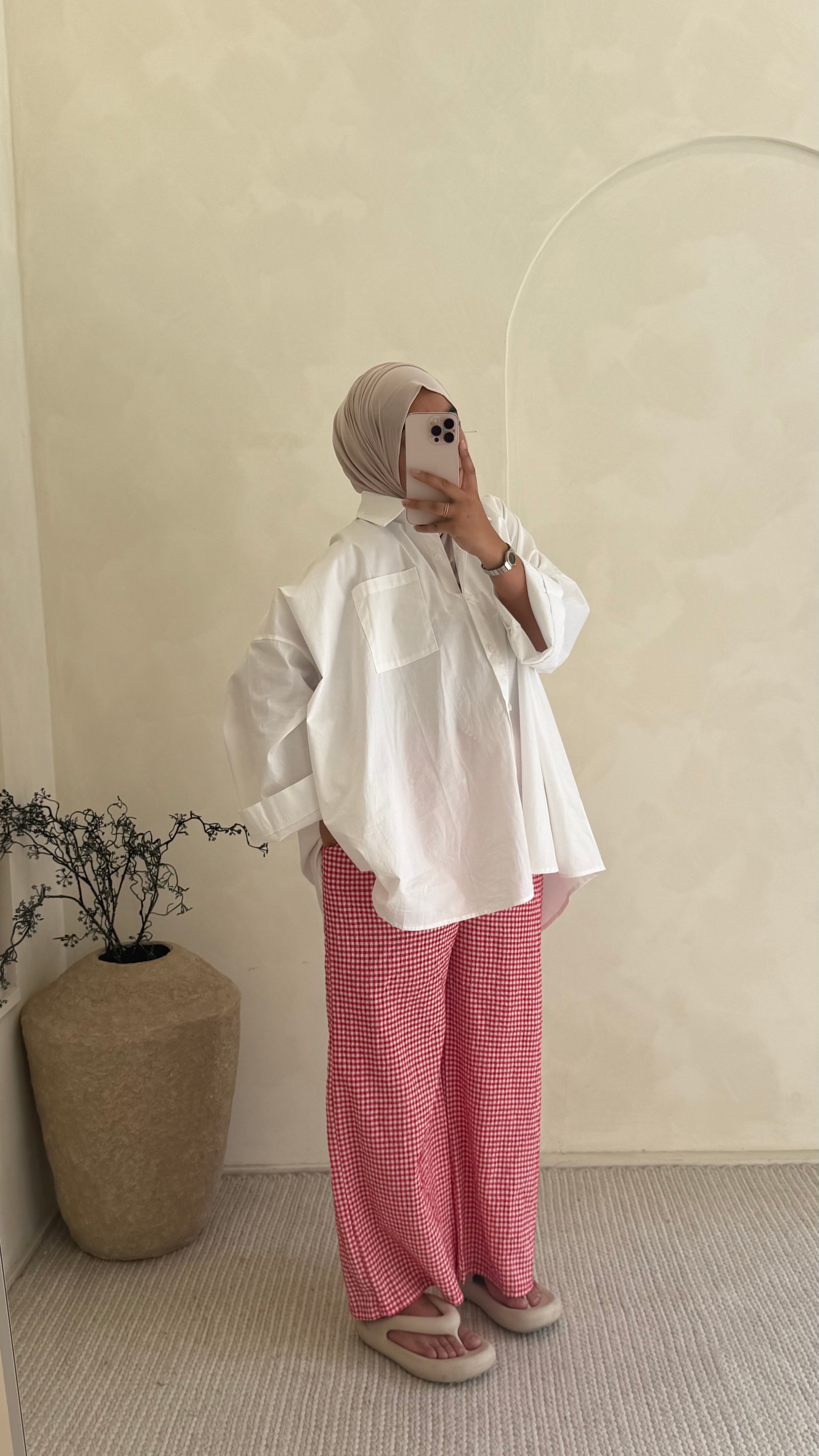 Pantalon Vichy Rouge