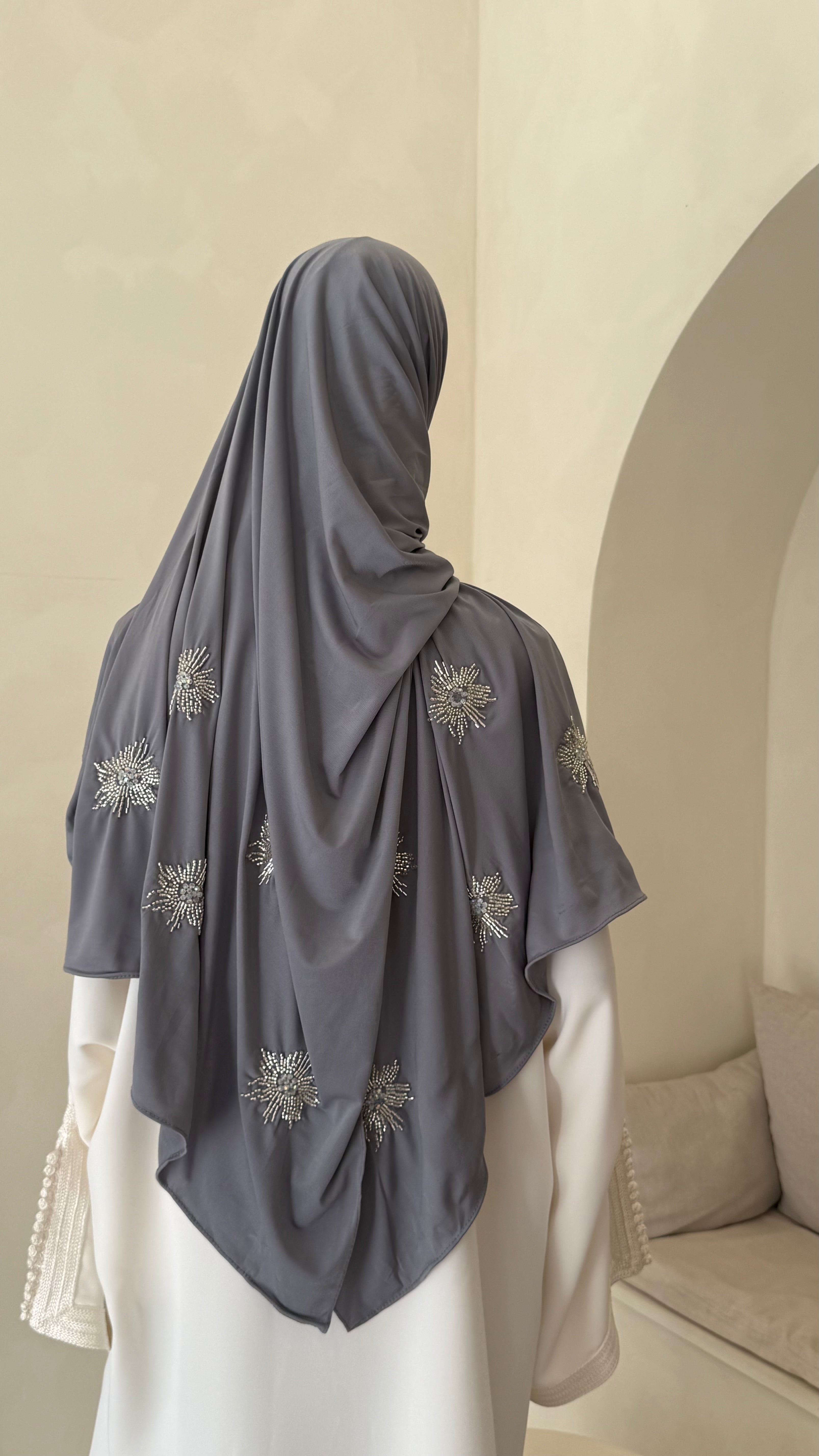 Jersey Premium à strass gris foncé