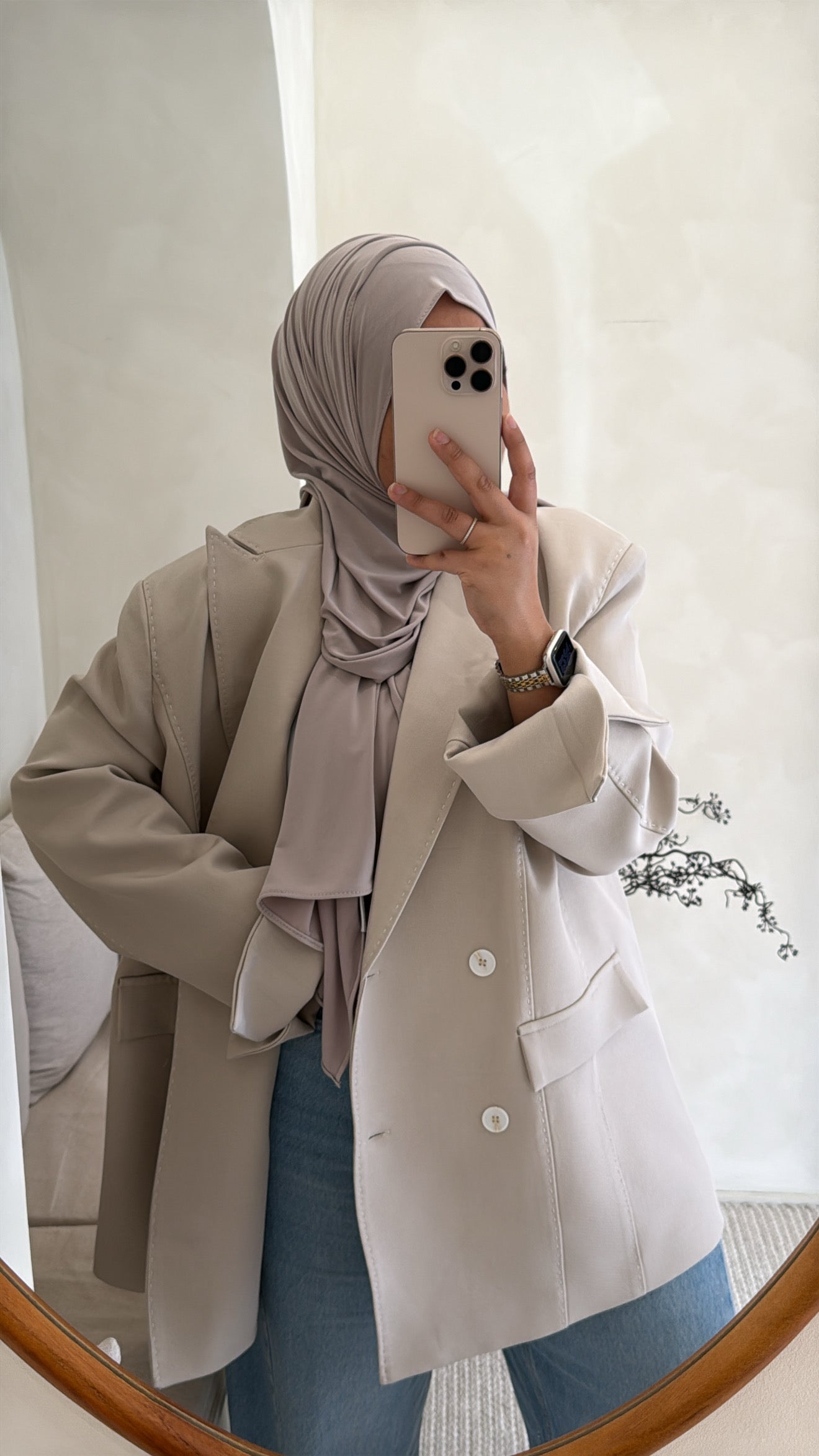 Blazer beige surpiqûre