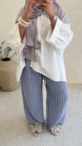 Pantalon Vichy Bleu