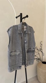 Veste en jean sans manche