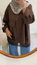 Jupe Nour Lace Marron