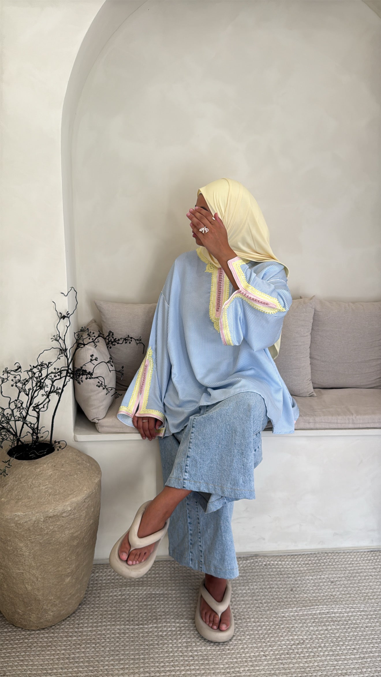 Blouse beldi Laymūn Pêche PRÉCOMMANDE (Copie)