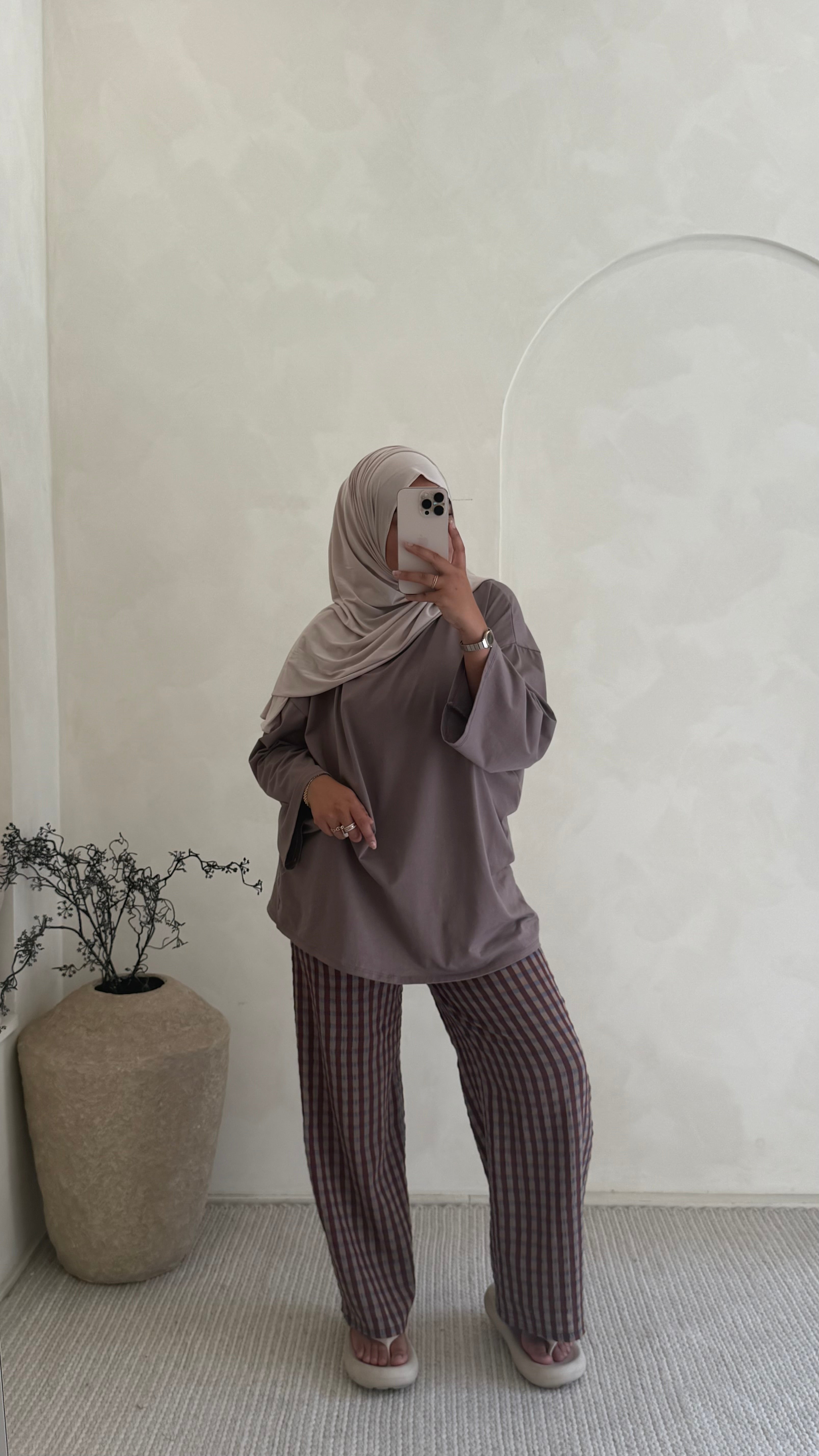 Pantalon Vanina taupe choco