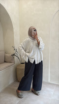 Pantalon Raya Gris