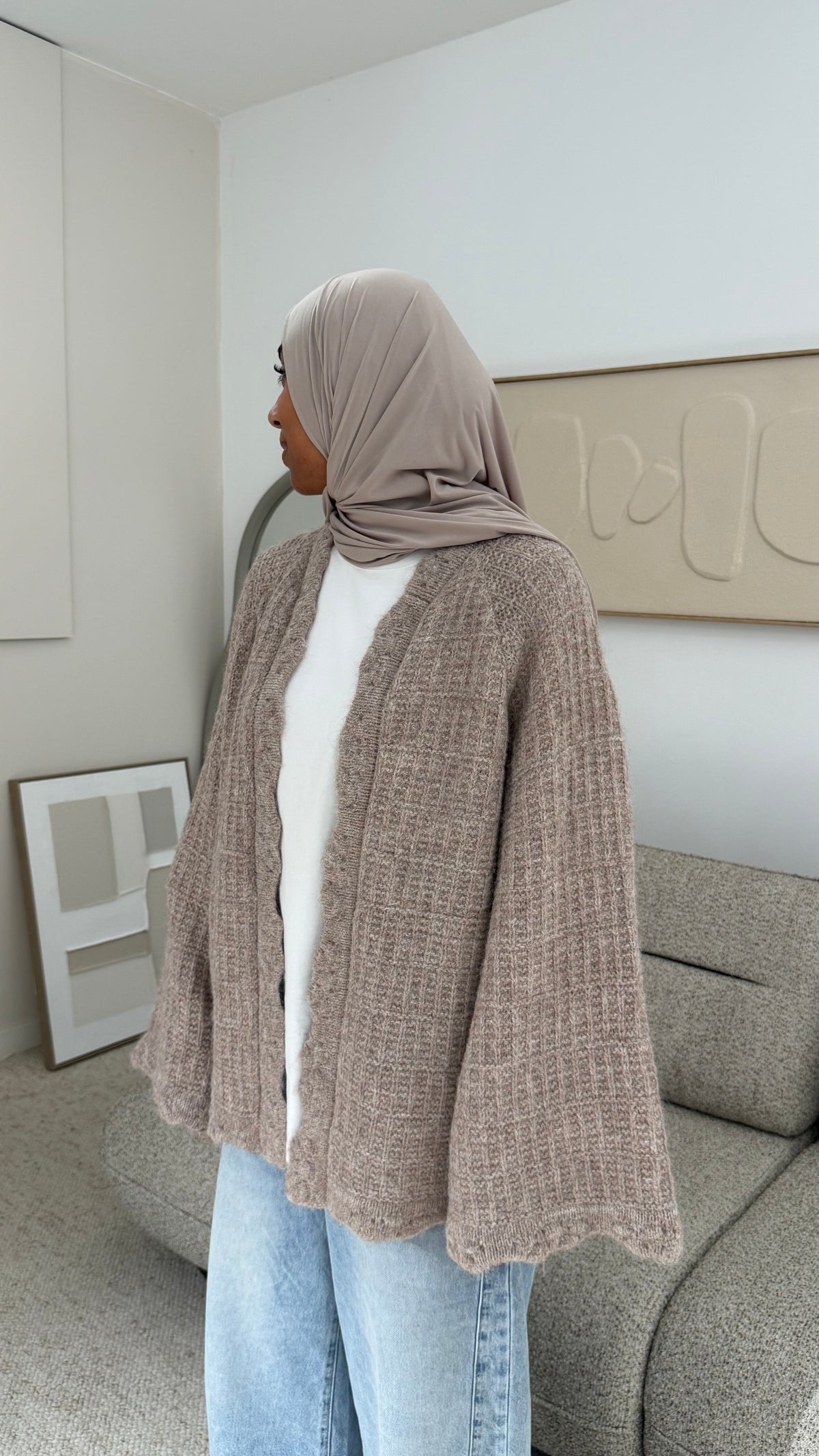 Cardigan Taupe rosé